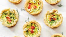 mini smoked salmon dill quiches