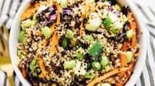 15 Minute Quinoa Salad with Sesame Ginger Sauce