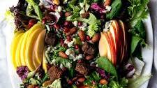 Apple Salad with Smoked Almonds and Gorgonzola