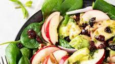 Apple Spinach Avocado Salad with Sweet Lemon Vinaigrette