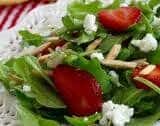 Arugula and Strawberry Salad with Feta Cheese