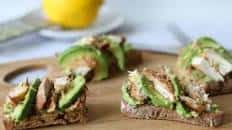 Avocado and chicken toasts