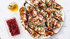 Baked Eggplant With Tangy Tahini Sauce