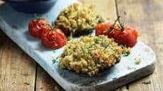 Baked Mushrooms Stuffed with Herby Quinoa