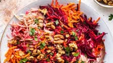 Beetroot salad with maple walnuts