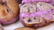 Blueberry Bagels (with blueberry cream cheese filling)