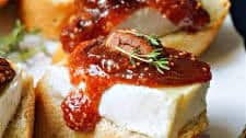 Brie and Fig Jam Crostini