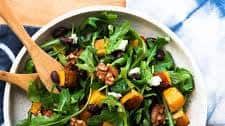 Butternut Squash Salad with Black Beans and Walnuts