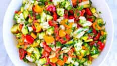 Chopped Cucumber Tomato Salad
