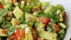 Cilantro, Avocado, Tomato, and Feta Salad