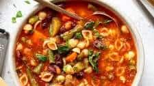 Classic Italian Minestrone Soup with Pasta