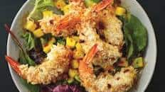Coconut Shrimp Salad With Spicy Mango & Cilantro Salsa Recipe