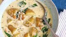 Creamy Potato Soup with Spinach