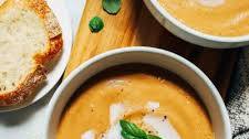 Creamy Roasted Eggplant Tomato Soup