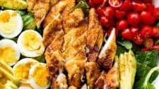 Crispy Chicken Salad with Honey Mustard Dressing {Paleo, Whole30 Option}