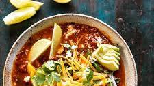 Crockpot Spicy Vegetarian Tortilla Soup with Quinoa.