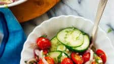 Cucumber Tomato Salad with Greek Dressing