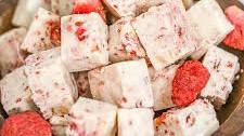 Easy Strawberry White Chocolate Fudge