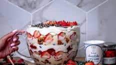 Fresh berry trifle