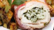 Gorgonzola-Stuffed Chicken Breasts Wrapped in Bacon