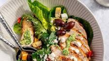 Greek Chicken Salad With Feta Pesto