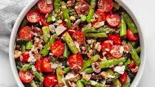 Grilled Asparagus Salad with Tomatoes & Olives