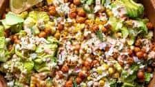 Grilled Corn and Avocado Salad with Harissa Ranch