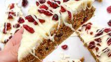 Healthy Starbucks Cranberry Bliss Bars (Gluten Free, Vegan Option)