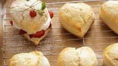 Heart-Shaped Valentine Strawberry Shortcakes