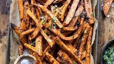 Herb Butter Baked Sweet Potato Fries