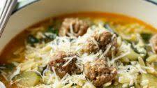 Italian Meatball & Orzo Soup