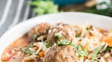Italian Meatball Soup with Orzo