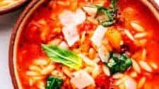 Italian Orzo Spinach Soup
