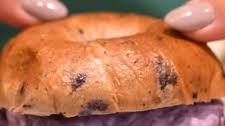 Japanese Style Blueberry Bagel with Blueberry Cream Cheese