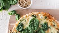 Leek spinach tart