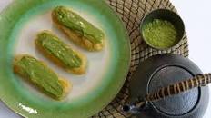 Matcha green tea eclairs