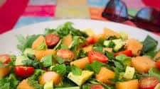 Melon, mint and lime salad