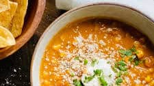 Mexican Street Corn Chowder with Chorizo