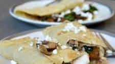 Mushroom and Spinach Crepes