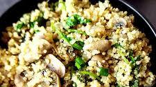 Mushroom quinoa with spinach