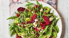 Pomegranate salad with feta and beetroot