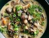 Pressure Cooker Mushroom and Wild Rice Soup