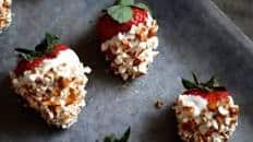 Pretzel-Dipped White Chocolate Covered Strawberries