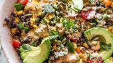 Quinoa Southwest Salad with Creamy Chipotle Dressing