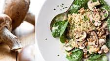 Quinoa, Spinach and Mushroom Salad