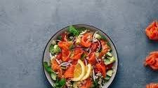 Quinoa salad with Norwegian smoked salmon