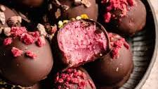 Raspberry Dark Chocolate Truffles