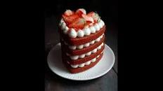 Red velvet cake heart
