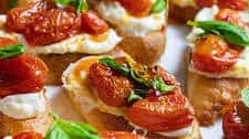 Ricotta Bruschetta with Sweet and Spicy Tomatoes