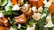 Roast Pumpkin, Spinach and Feta Salad